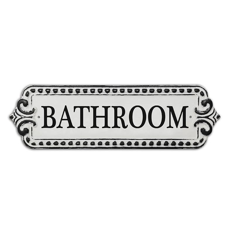 Bathroom. Classic Metal Sign.