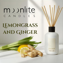 Load image into Gallery viewer, Lemongrass & Ginger - Reed Diffuser Refill Fragrance 300ml Bottle + Set of Reeds