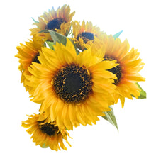 Load image into Gallery viewer, Sunflower Bush. Artificial 7 Flowers. 45cm.