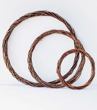 Load image into Gallery viewer, Natural Willow DIY Wreath. Dark Brown. 80cm 60cm 40cm