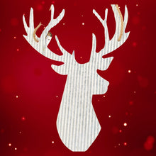 Load image into Gallery viewer, Rustic Deer Stag Bust Hanging Ornament. 40cm