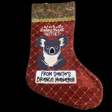 Load image into Gallery viewer, Koala. Australiana Deluxe Christmas Stocking.Fully Lined Fabric.40cm