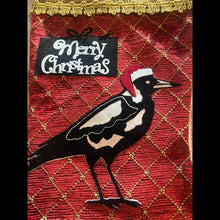 Load image into Gallery viewer, Magpie. Australiana Deluxe Christmas Stocking.Fully Lined Fabric.40cm