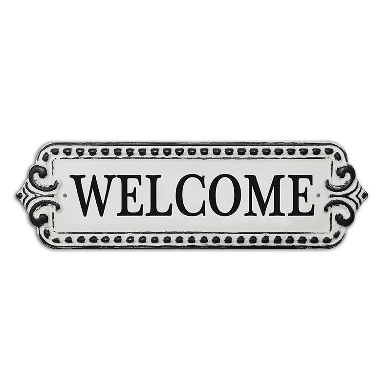 Welcome. Classic Metal Sign.