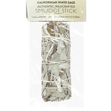 Load image into Gallery viewer, White Sage Smudge Stick - Small  Thick - Californian "Salvia Alpinia"
