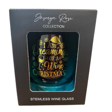 Load image into Gallery viewer, &quot;Wine Christmas&quot; Stemless Wine Glass
