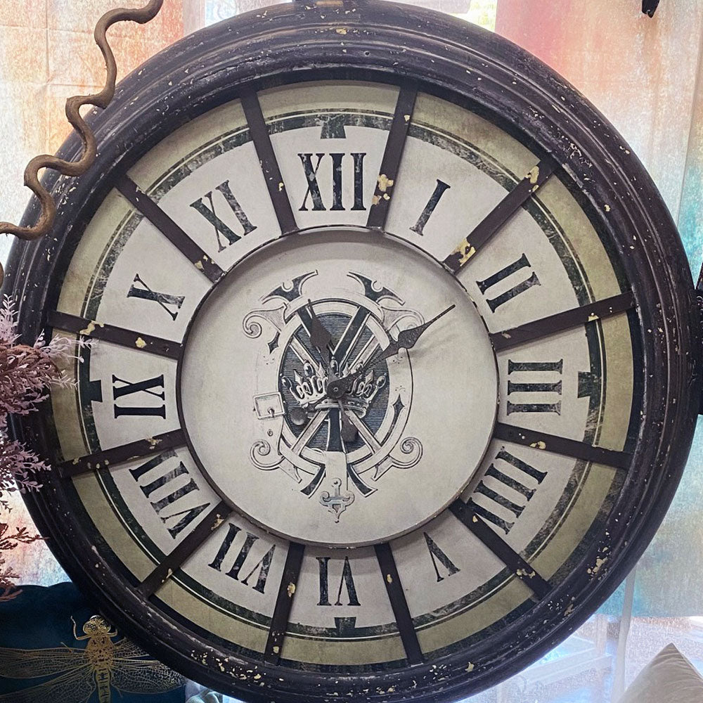 Wall Clock Regal Crest Antique Style 92cm