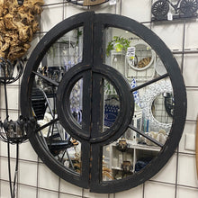 Load image into Gallery viewer, Rustic Two Part Circular Mirror.

