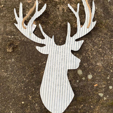 Load image into Gallery viewer, Rustic Deer Stag Bust Hanging Ornament. 40cm