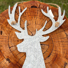 Load image into Gallery viewer, Rustic Deer Stag Bust Hanging Ornament. 40cm