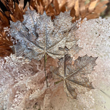 Load image into Gallery viewer, Faux Maple Leaf. Pink or Moccha. Pack 12 Leaves.DIY
