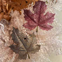 Load image into Gallery viewer, Faux Maple Leaf. Pink or Moccha. Pack 12 Leaves.DIY