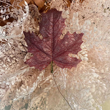 Load image into Gallery viewer, Faux Maple Leaf. Pink or Moccha. Pack 12 Leaves.DIY