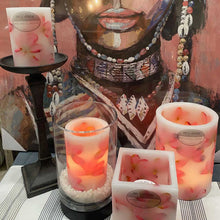 Load image into Gallery viewer, Pink Frangipani - Island Paradise Wax Lanterns
