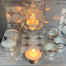 Load image into Gallery viewer, Quality Unscented Tea Light Candles (pack of 100)