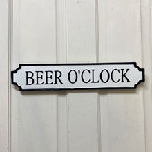 Load image into Gallery viewer, &quot;Beer O&#39;Clock or &quot;Wine O&#39;Clock Enamel Embossed Wall Sign
