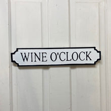 Load image into Gallery viewer, &quot;Beer O&#39;Clock or &quot;Wine O&#39;Clock Enamel Embossed Wall Sign
