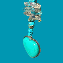 Load image into Gallery viewer, Aquamarine Crystal Suncatcher. Heart.
