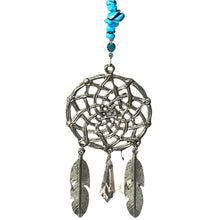 Load image into Gallery viewer, Aquamarine Crystal Suncatcher. Dreamcatcher.

