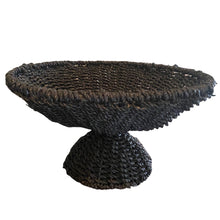 Load image into Gallery viewer, Hyacinth Rope Fruit Basket / Pot Plant Stand. Black.

