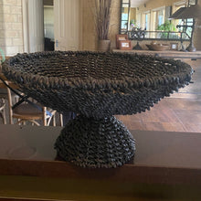 Load image into Gallery viewer, Hyacinth Rope Fruit Basket / Pot Plant Stand. Black.
