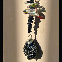 Load image into Gallery viewer, Obsidian Crystal Suncatcher. Tree of Life.

