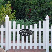 Load image into Gallery viewer, Please Close The Gate. Cast Iron Sign.
