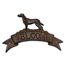 Load image into Gallery viewer, Welcome. Dog. Cast Iron Plaque.
