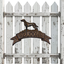 Load image into Gallery viewer, Welcome. Dog. Cast Iron Plaque.
