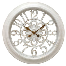 Load image into Gallery viewer, Clock. White Mandala 46cm
