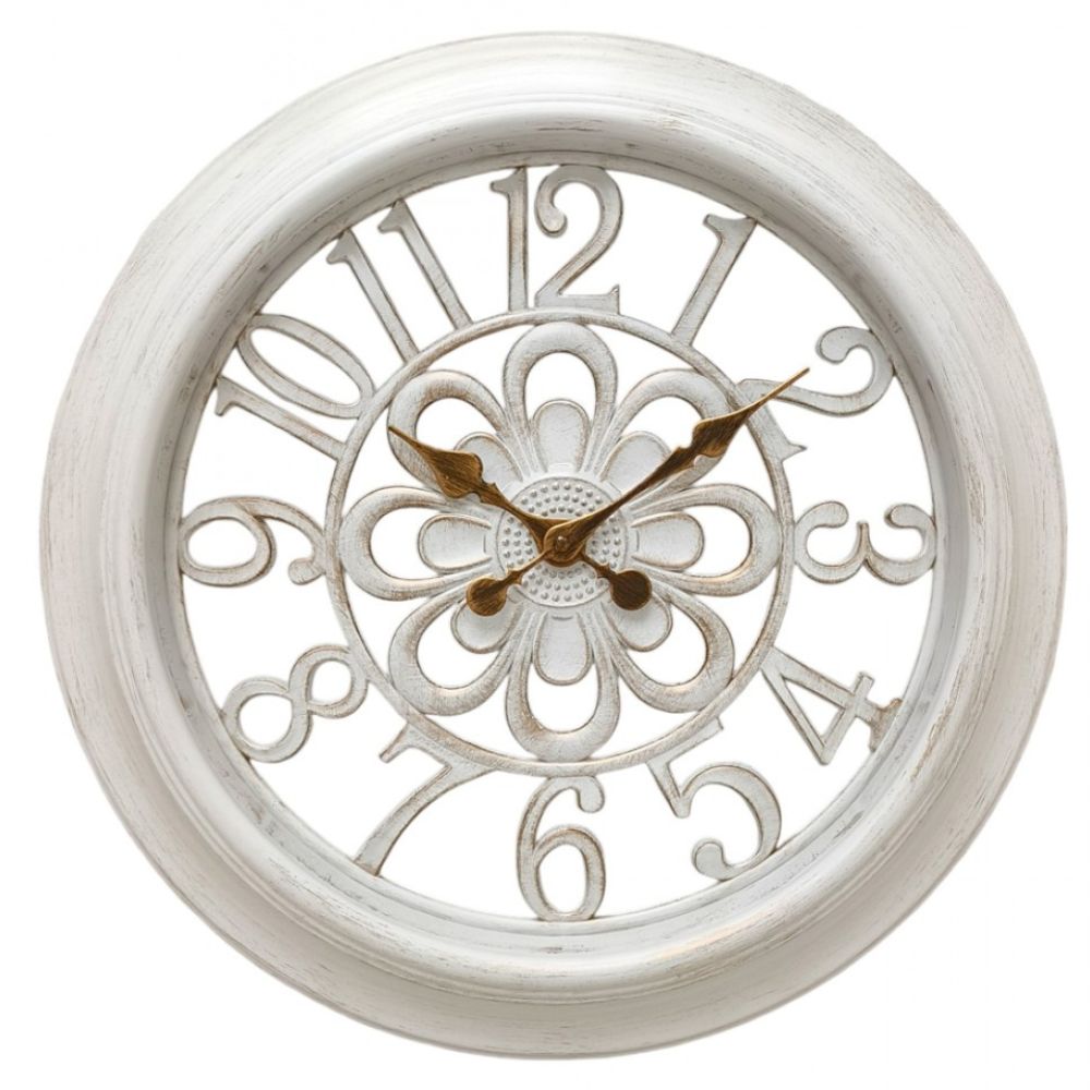 Clock. White Mandala 46cm