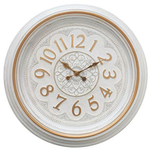 Load image into Gallery viewer, Clock.White Classic Fleur. 58.5cm
