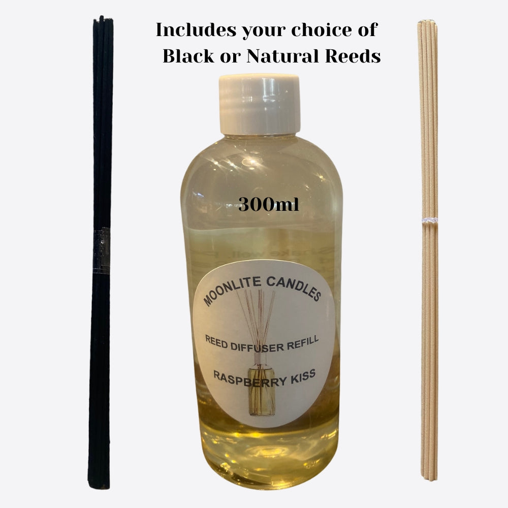 Raspberry Kiss - Reed Diffuser Refill Fragrance 300ml + Set of Reeds