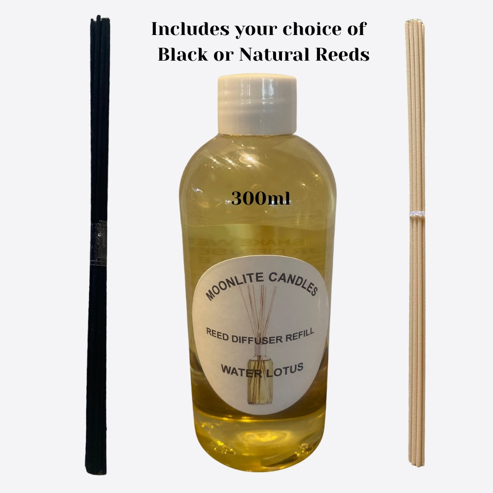 Sandalwood - Reed Diffuser Refill Fragrance 300ml Bottle + Set of Reeds