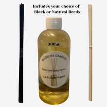 Load image into Gallery viewer, La Fleur *Paris* - Reed Diffusers Refill Fragrance 300ml Bottle + Set of Reeds
