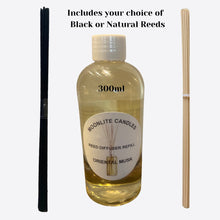 Load image into Gallery viewer, Oriental Musk - Reed Diffuser Refill Fragrance 300ml Bottle + Set of Reeds
