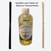Load image into Gallery viewer, Champagne Cocktail - Reed Diffuser Refill Fragrance 300ml Bottle + Set of Reeds

