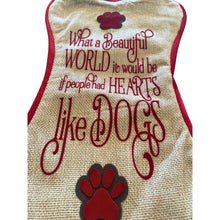 Load image into Gallery viewer, Christmas Stocking Dog. Hessian Suede Velvet
