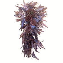 Load image into Gallery viewer, Feather Swag with Birds Nest and Pine Cones. Artificial. 80cm
