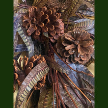 Load image into Gallery viewer, Feather Swag with Birds Nest and Pine Cones. Artificial. 80cm

