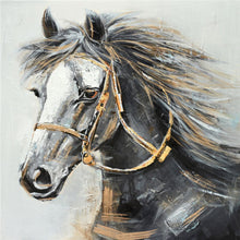 Load image into Gallery viewer, Horse Print Canvas. Hand Painted Overprint. 2 Styles. No Frame

