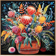Load image into Gallery viewer, Textured Protea Framed Canvas Multicolour
