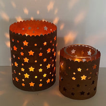Load image into Gallery viewer, Rustic Star Metal Tea Light Holders
