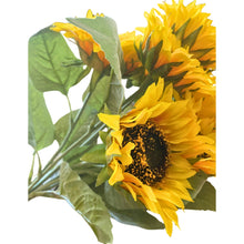 Load image into Gallery viewer, Sunflower Bush. Artificial 7 Flowers. 45cm.
