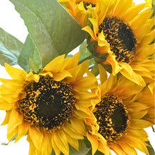 Load image into Gallery viewer, Sunflower Bush. Artificial 7 Flowers. 45cm.
