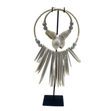 Load image into Gallery viewer, Shell. Mounted Necklace on Stand. 52cm
