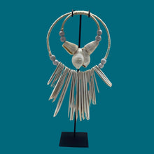 Load image into Gallery viewer, Shell. Mounted Necklace on Stand. 52cm
