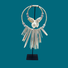 Load image into Gallery viewer, Shell. Mounted Necklace on Stand. 52cm
