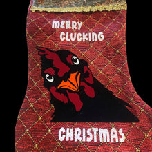 Load image into Gallery viewer, Chicken. Australiana Deluxe Christmas Stocking.Fully Lined Fabric.40cm
