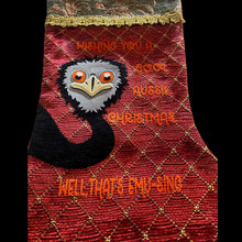 Load image into Gallery viewer, Emu. Australiana Deluxe Christmas Stocking.Fully Lined Fabric.40cm
